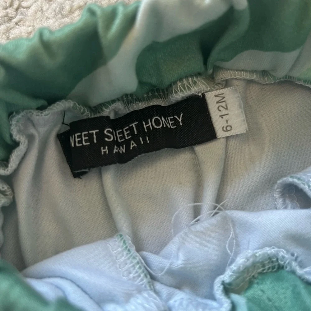 Sweet Sweet Honey Hawaii Kids Green Monstera Short Sleeve and Pants Pajama Set - Picture 6 of 6